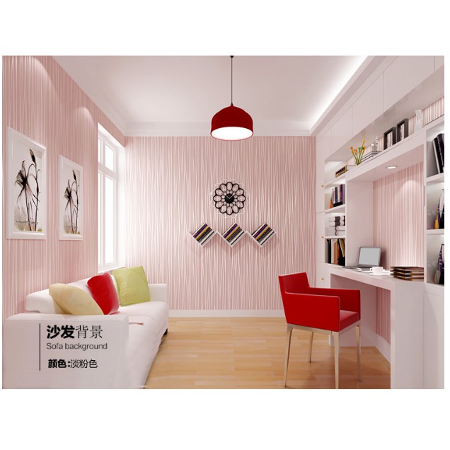 DECAL 1M Giấy dán tường  - chỉ hồng sáng