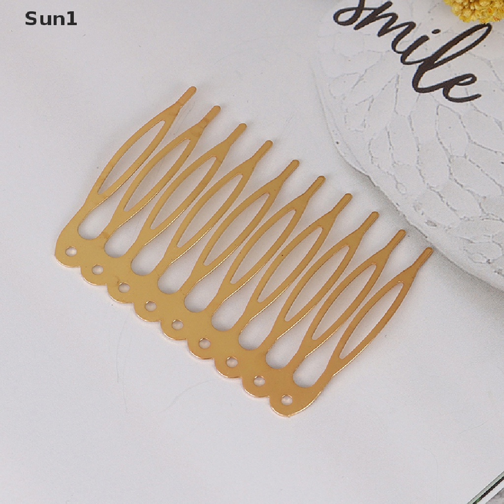 Set 10 / 10 Lược Kẹp Tóc 5 / 10 Răng Kim Loại Tạo Kiểu Tóc Thời Trang