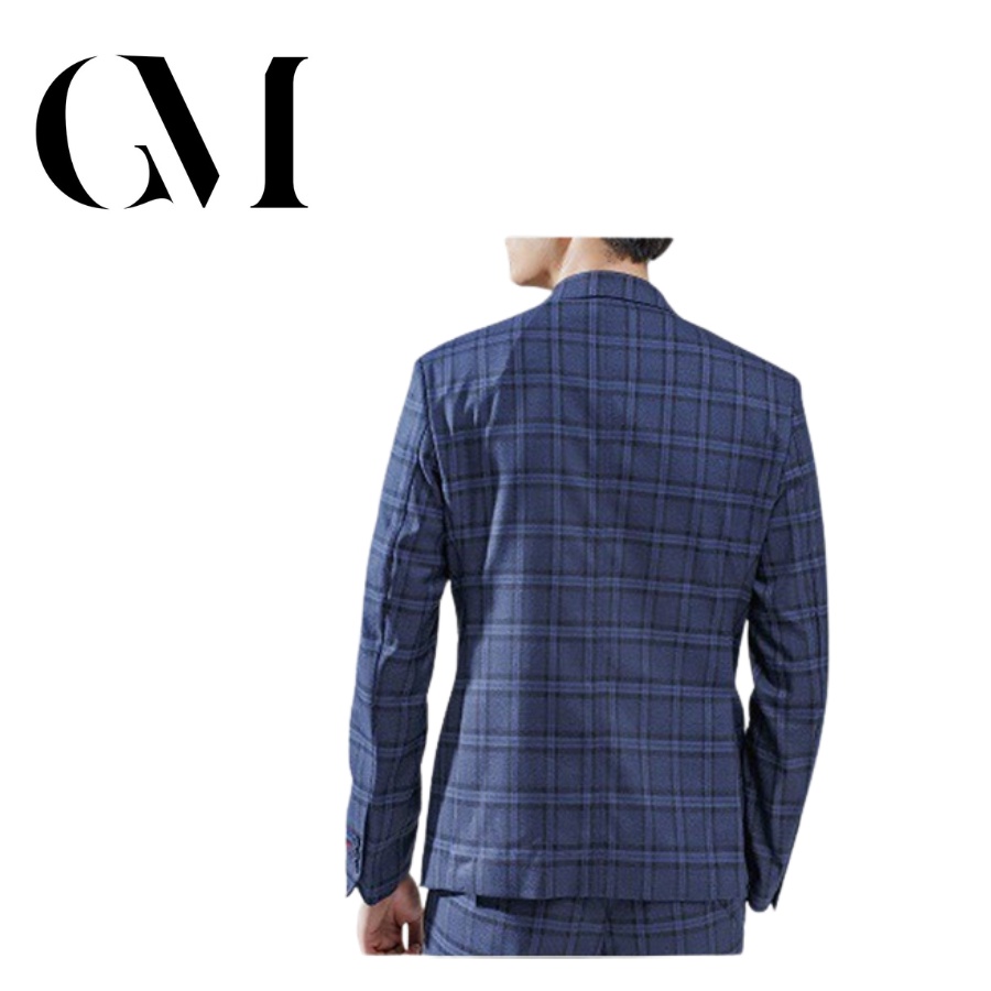 Áo vest cao cấp xanh navy caro glam mall - ảnh sản phẩm 3