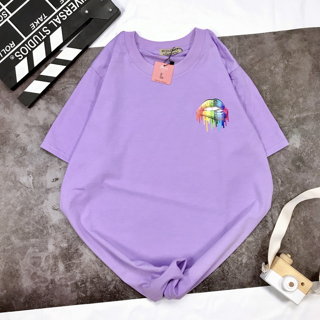 [HÌNH THẬT TỰ CHỤP] - Áo thun tay ngắn Be Yourself unisex size M L - MÔI 7 MÀU LGBT