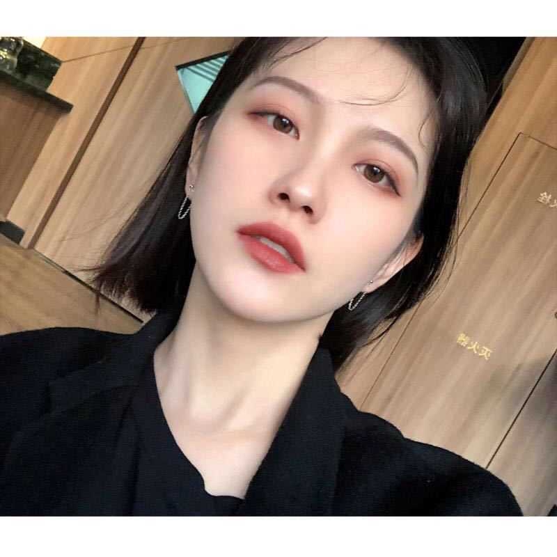 Khuyên tai 22147 dạng dây xích bằng bạc phong cách Hàn Quốc