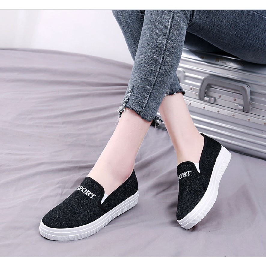 Giày Lười Nữ HT7 Kim Tuyến Siêu Xinh Giá Tốt