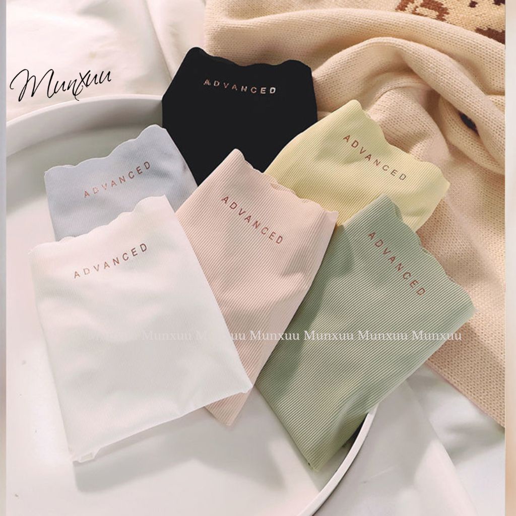 Quần mặc váy MUNXUU vải cotton gân tăm co dãn, không viền không đường may chống lộ - QV06