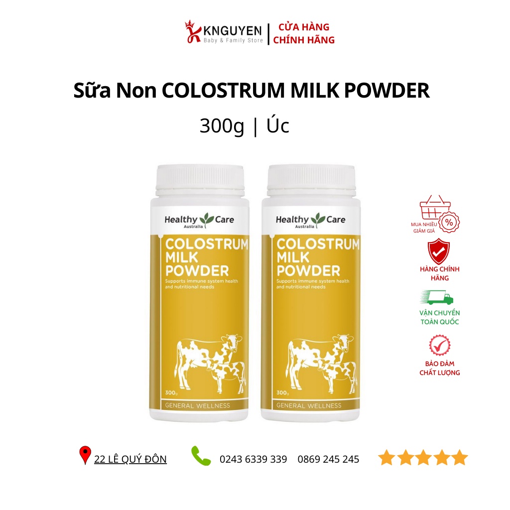 Sữa bò non Healthy Care Colostrum Milk Powder 300g - Úc