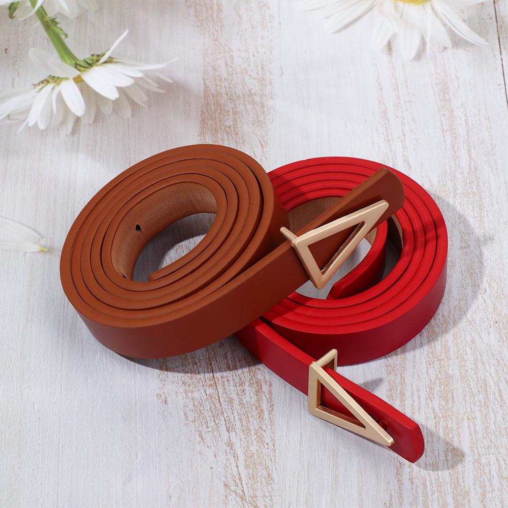 Thắt Lưng Da PU Khóa Kim Loại Hình Hoa Hồng Thời Trang