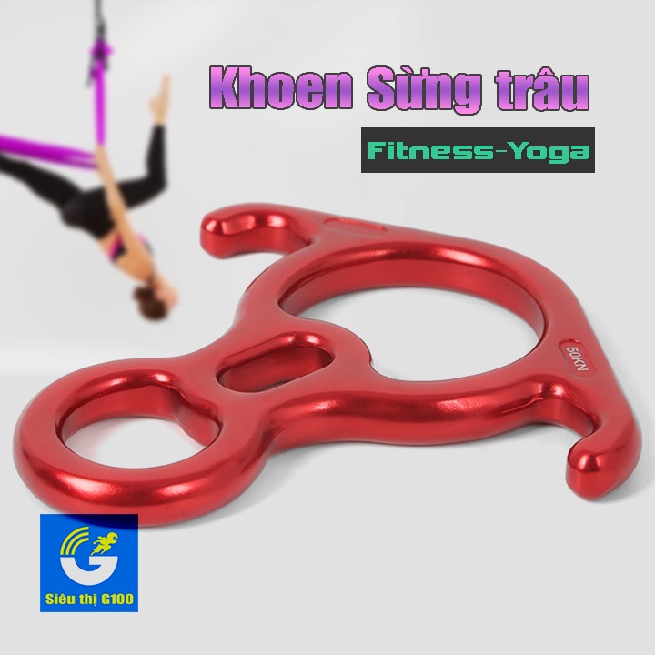 Khoen sừng trâu treo võng yoga hợp kim magiê chịu lực 5 tấn