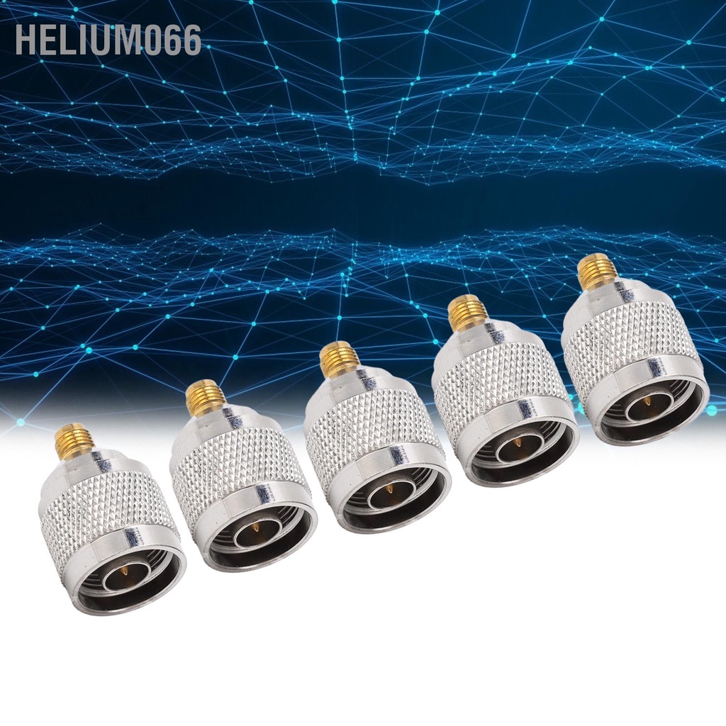 Bộ điều hợp cáp đồng trục 5 cái RF N Male to SMA Coaxial Line Connector Set Kit Heliu
