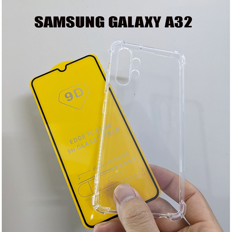 Bộ ốp lưng chống sốc kính cường lực full màn hình Samsung Galaxy A32