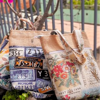 Túi vải canvas/ linen bố vừa đeo chéo vừa đeo vai
