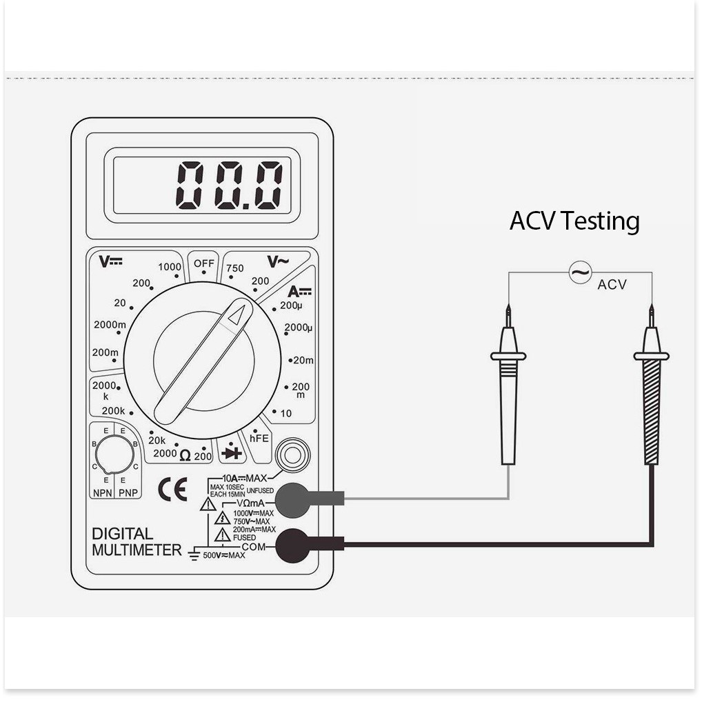 Đồng Hồ Đo Điện Mini DT830B