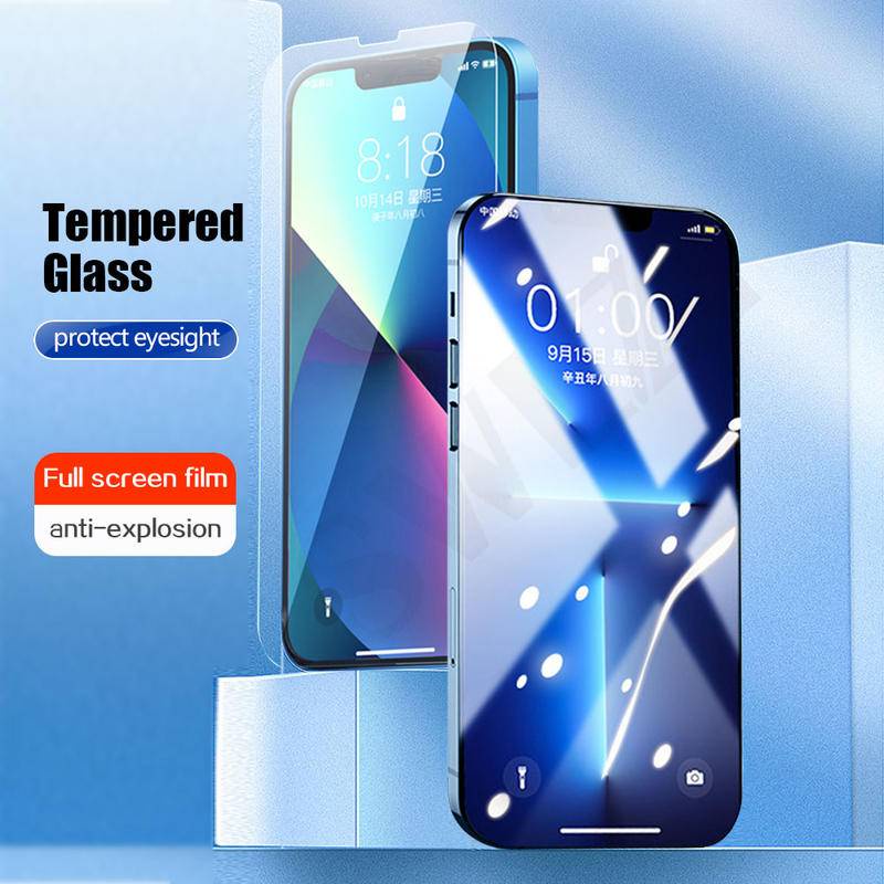Kính Cường Lực Chống Ánh Sáng Xanh Cho iPhone 13 12 11 Pro MAX Mini X XS MAX XR SE 2022 2020 6 6s 7 8 Plus