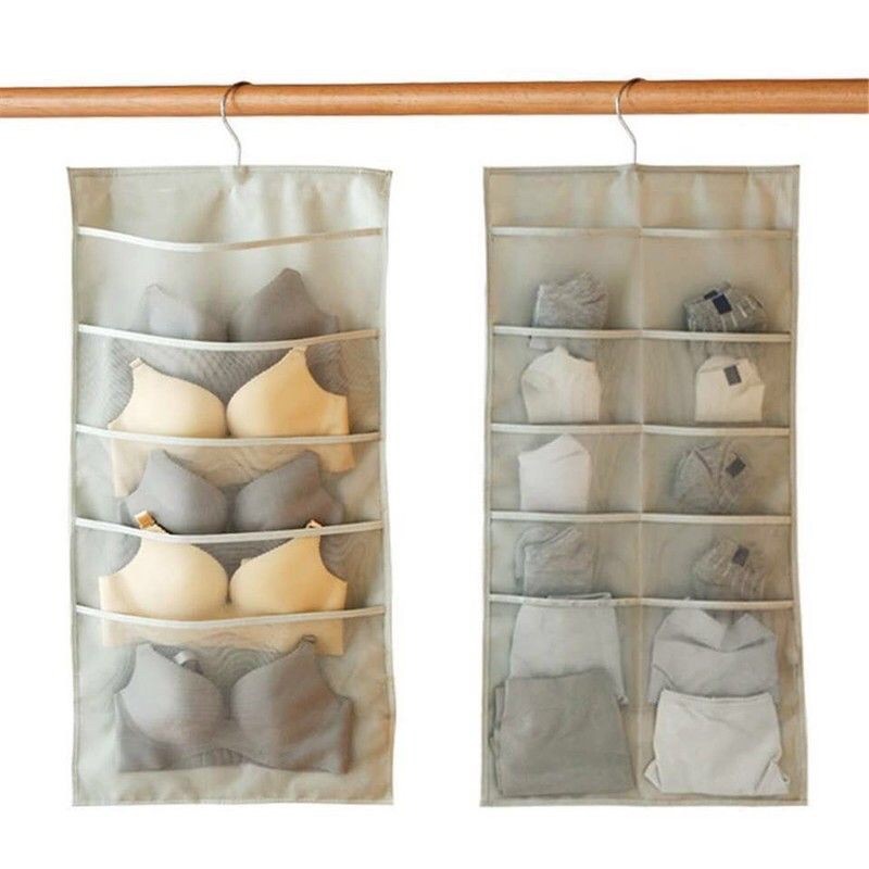 Túi treo 2 mặt đựng đồ lót cao cấp 30 ô