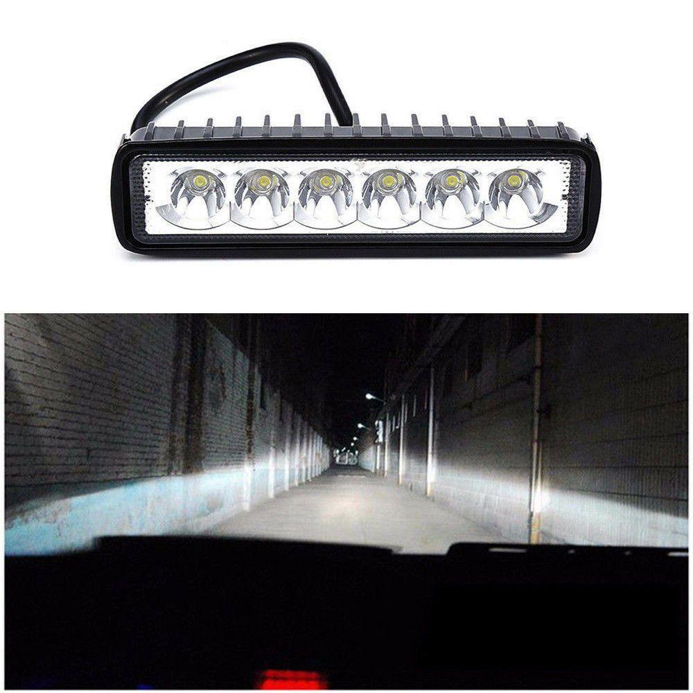 YNATURAL Thanh Đèn LED 6 Bóng 12V 18W DRL Chất Lượng Cao Cho Xe Hơi