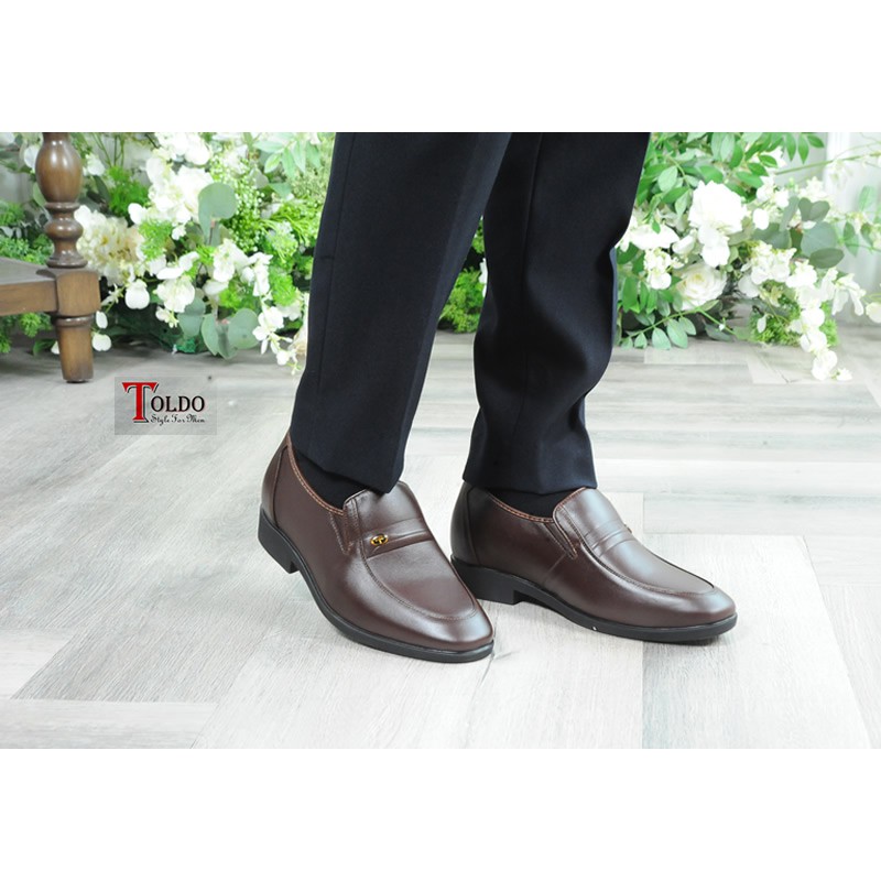 Giày mọi tăng chiều cao HQ642 Nâu cafe