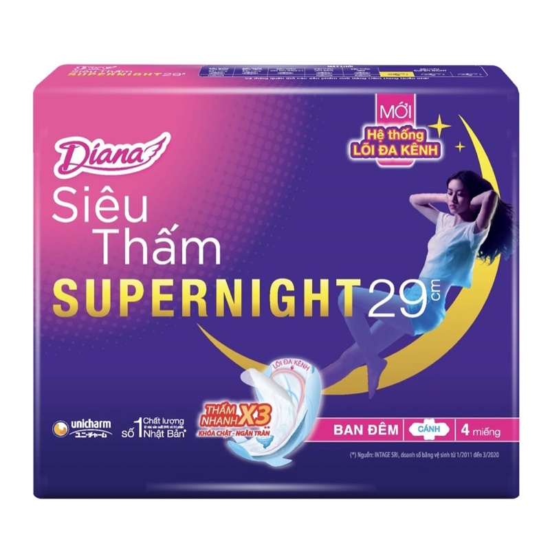 Băng vệ sinh diana ban đêm super night 29cm-2M