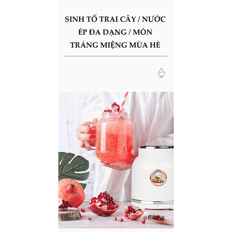 [CÓ BẢO HÀNH]  MÁY XAY SINH TỐ PHONG CÁCH CỔ ĐIỂN, SANG TRỌNG EMPOLE dung tích 600ml xay hoa quả, trái cây -LB156211