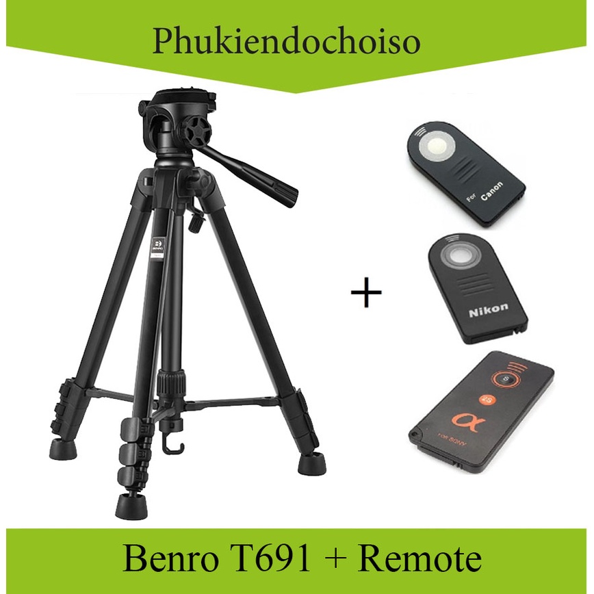 Chân máy ảnh Tripod Benro T691 + Remote cho máy ảnh