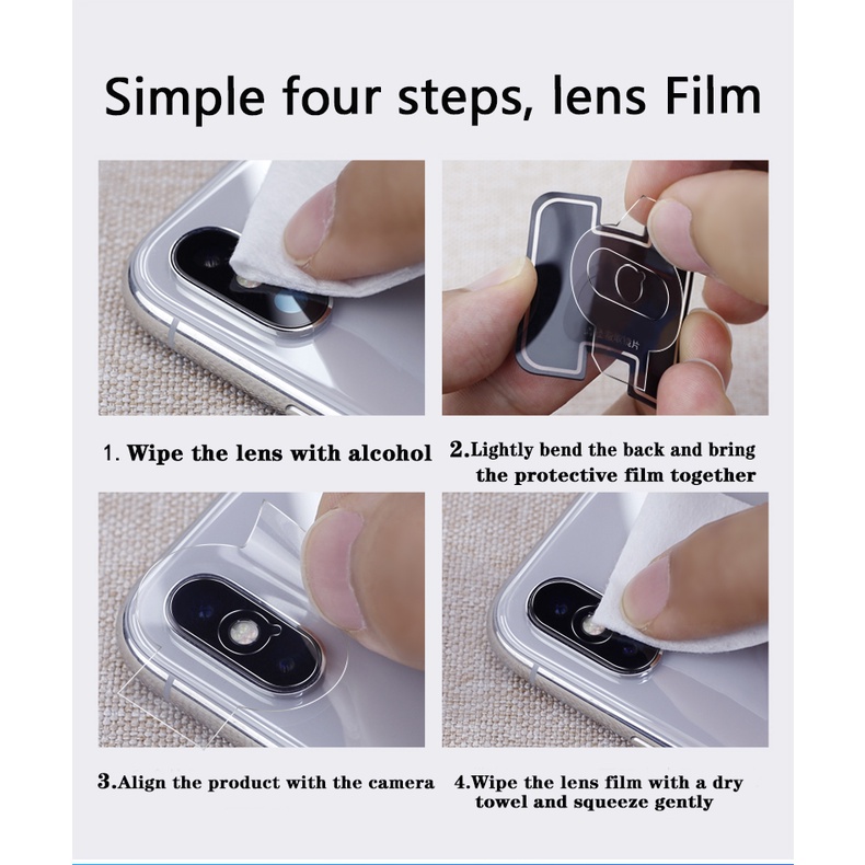 Kính Cường Lực 9D Bảo Vệ Camera Sau Cho iPhone 11 Pro Max iPhone Xs Max XR 6 6S 7 8 Plus