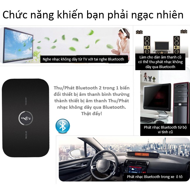 THIẾT BỊ THU PHÁT NHẠC KHÔNG DÂY BLUETOOTH B6