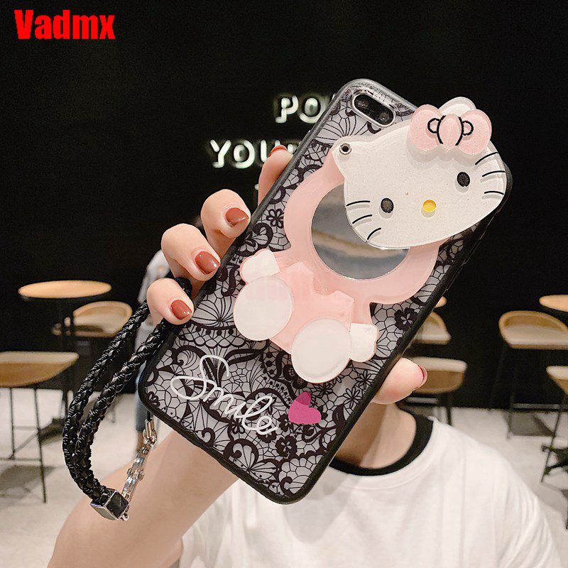 Ốp Lưng Tráng Gương In Hình Hello Kitty Cho Samsung Note 9 8 5 4 3 C9 C7 C5 Pro J2 Prime