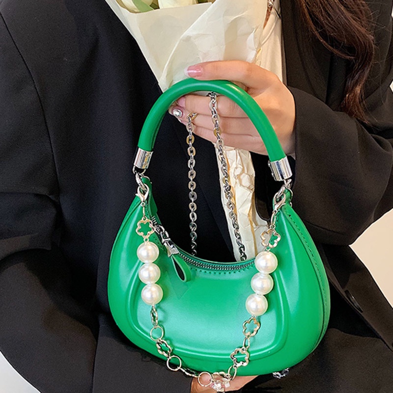 IELGY Túi Đeo Vai/Xách Tay Đính Ngọc Trai Cao Cấp Dễ Phối Đồ Thời Trang Cho Nữ