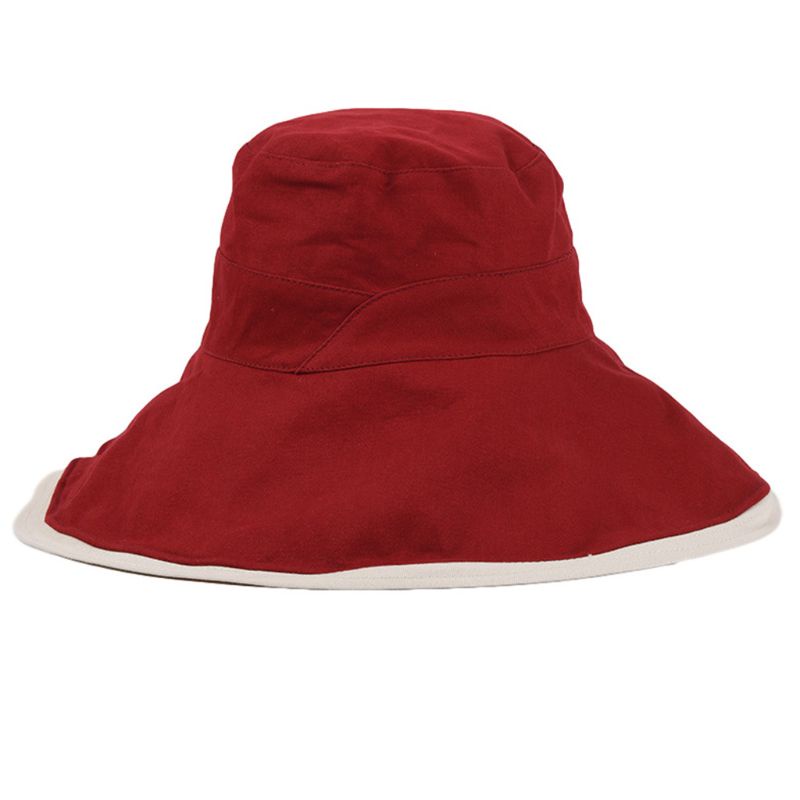 Nón Tai Bèo Rộng Vành Màu Sắc Tương Phản Thời Trang Đi Biển Cho Nữ