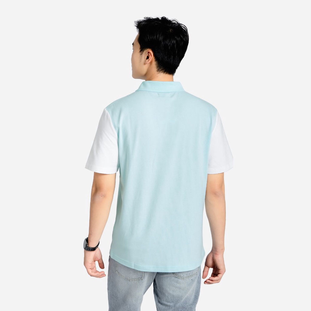 Áo polo ngắn cộc tay nam CIZA vải cotton cao cấp thanh lịch trẻ trung màu blue size S M L XL  APNC06