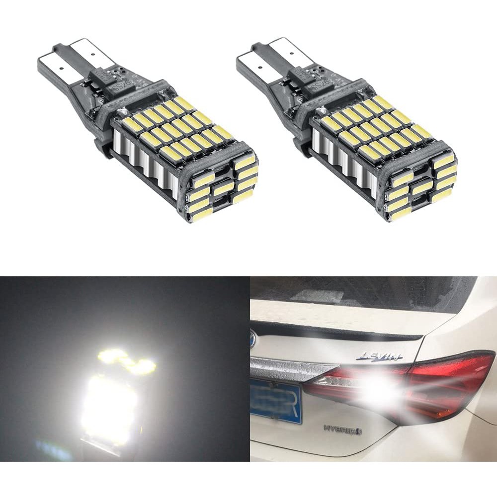 Bóng Đèn LED Báo Rẽ, Xi Nhan, Đèn Lùi Cho Ô Tô, Xe Máy T15 921 912 W16W Siêu Sáng Với 45 Chip Led 4014 Cao Cấp