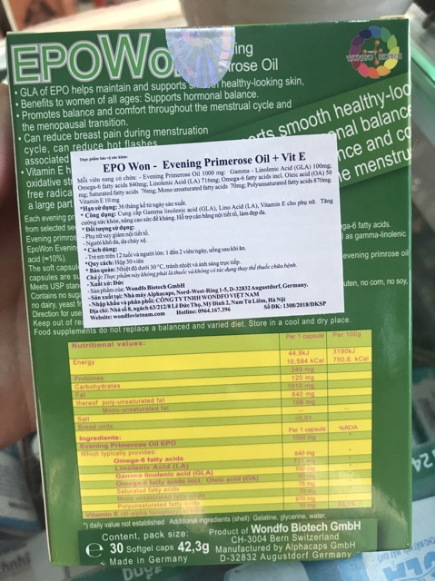 Viên bổ sung nội tiết tố nữ , đẹp da EpoWon - hangg nhập Đức