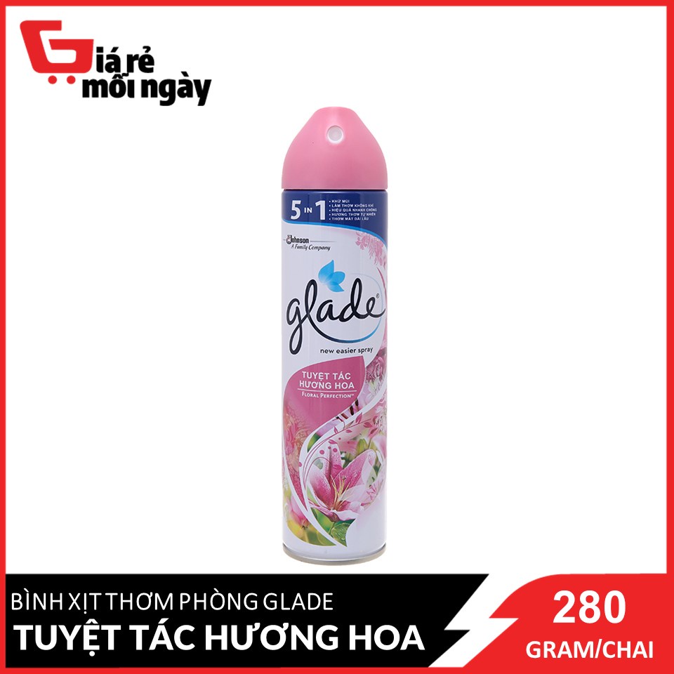 Bình Xịt Thơm Phòng Glade Nature Tuyệt Tác Hương Hoa 280g