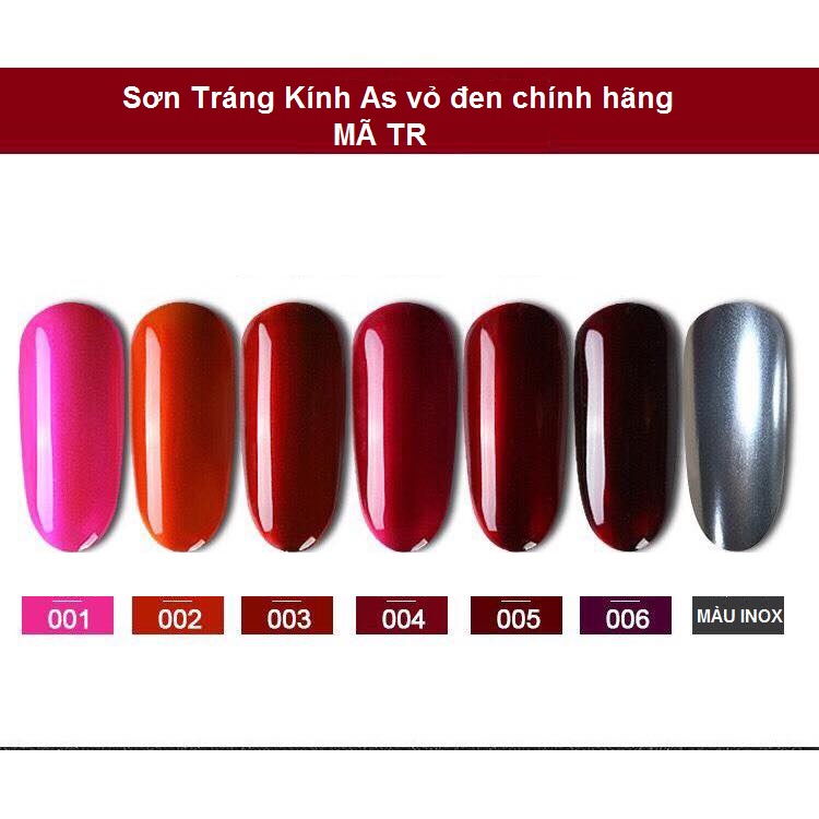 Sơn Gel AS vỏ đen Mã TR ( Cam Kết Chính Hãng - làm khô sơn gel bằng máy hơ uvled )