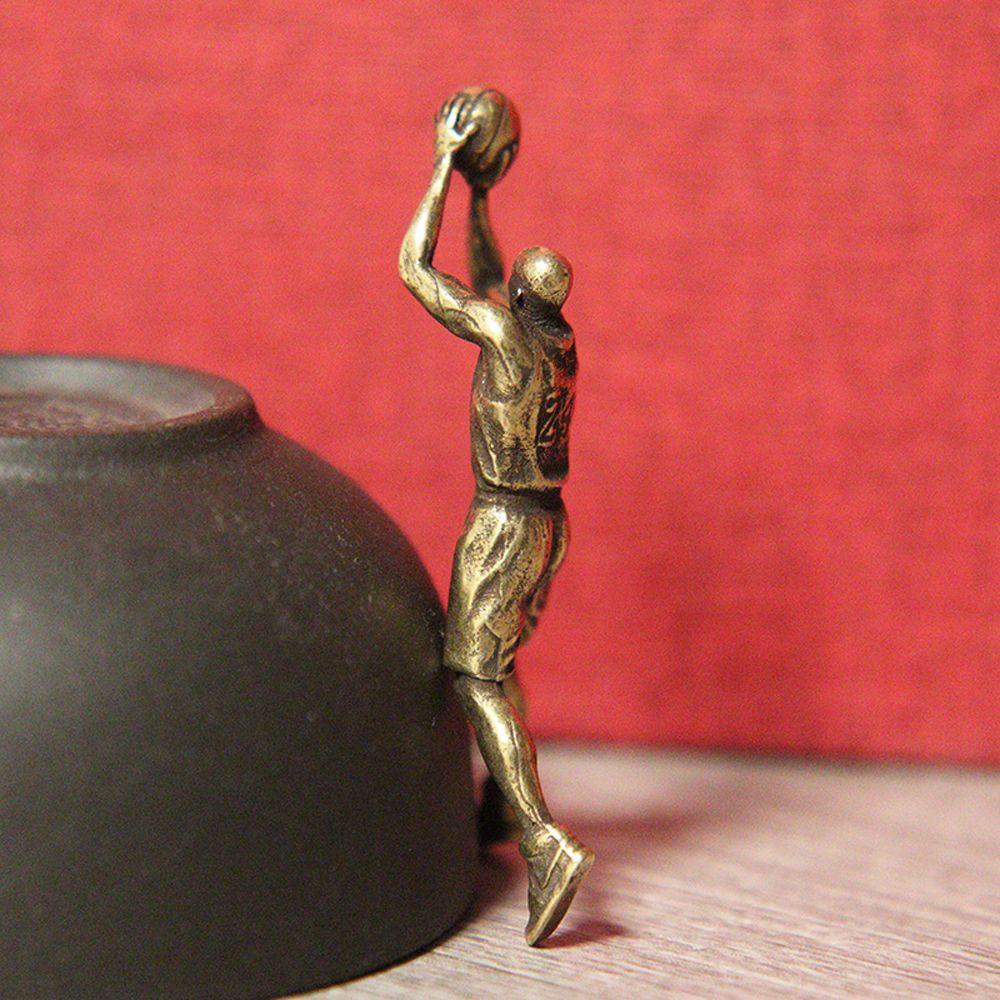 REBUY1 Móc Khóa Hình Tượng Cầu Thủ Bóng Rổ Bằng Đồng Thau Thời Trang