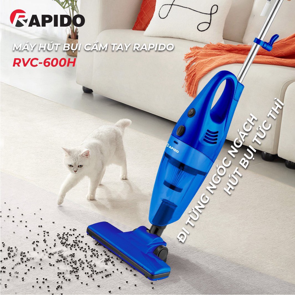 Máy hút bụi cầm tay Rapido RVC-70P  - Bảo hành 12 tháng