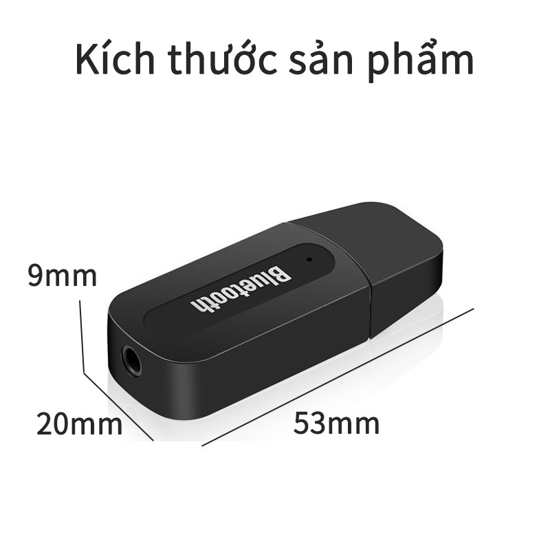 Cáp âm thanh 3.5mm Bộ thu âm thanh USB Bộ chuyển đổi âm thanh không dây BT360 Bộ thu Bluetooth 2 trong 1