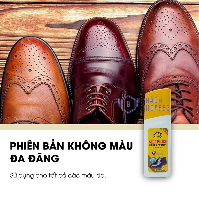 Xi nước đánh giày da, đồ da bổ sung màu và độ bóng Ximo Polish 75ml