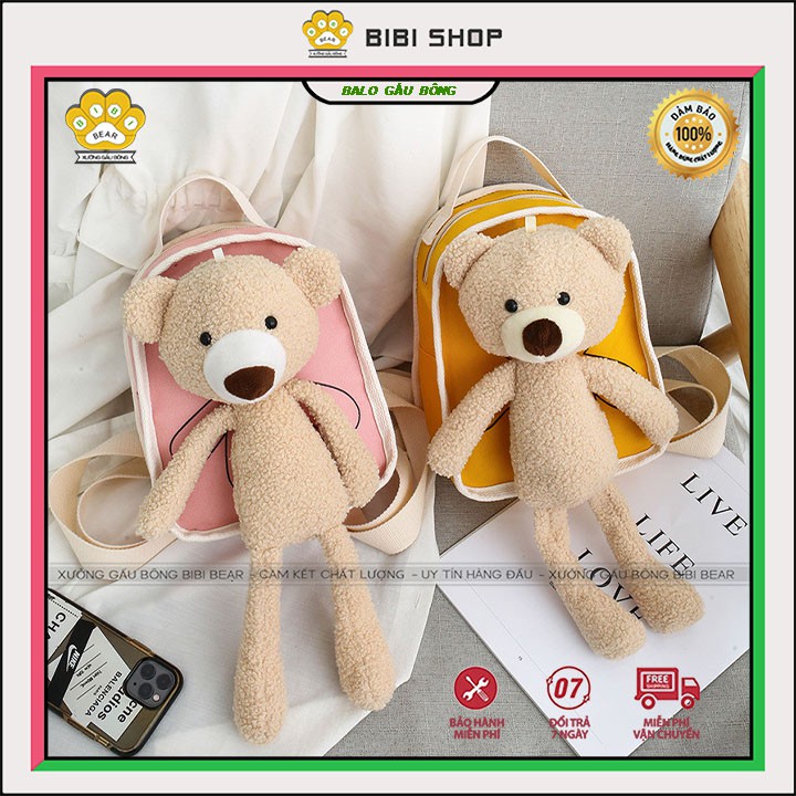 Balo đeo vai gấu bông nhỏ dễ thương cho bé
