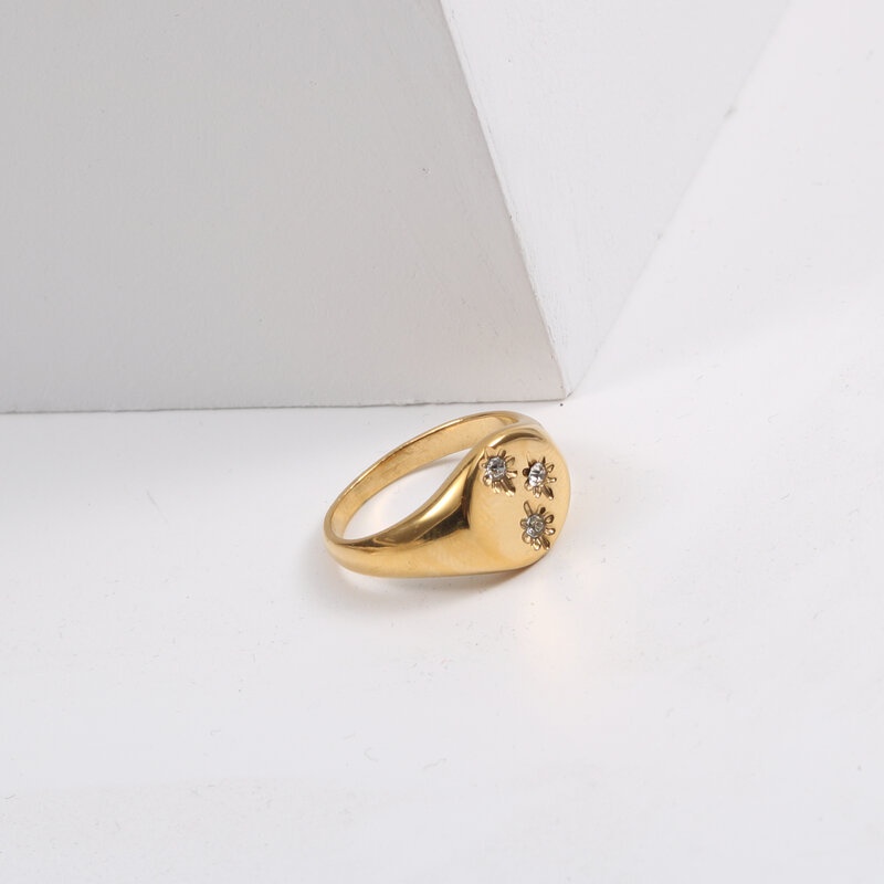 Vòng kim cương Seal Flash Mạ thép titan Vàng 18k