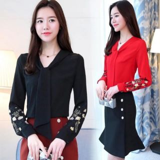 Áo kiểu nữ thiêu hoa 02