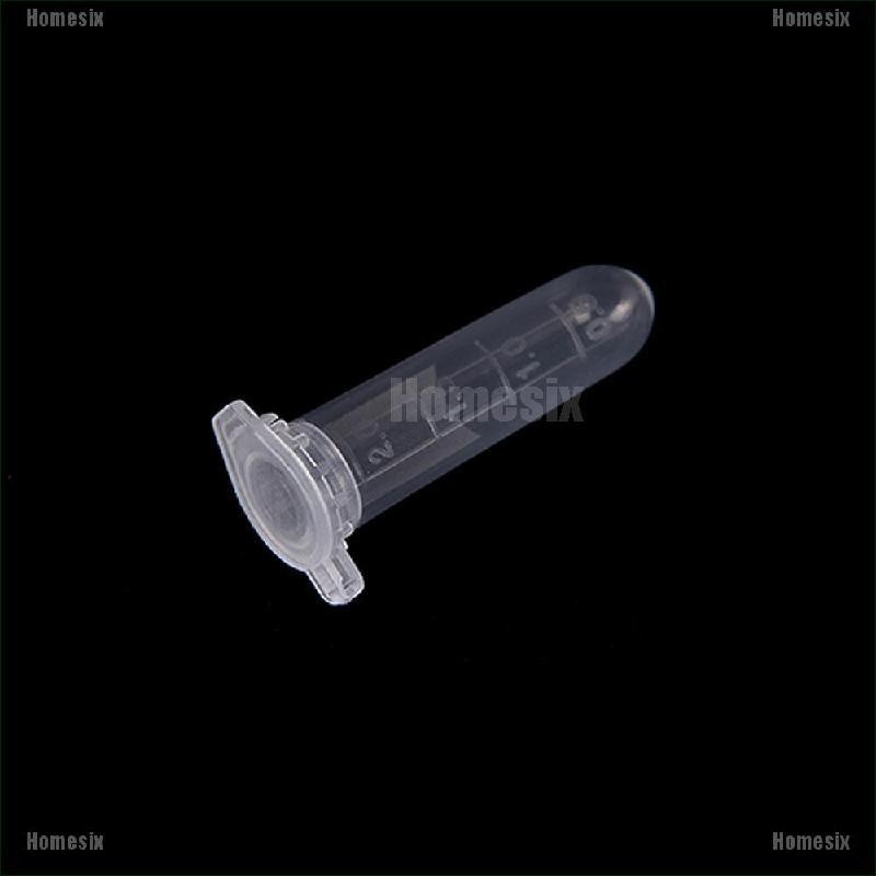 Set 100 ống nghiệm ly tâm mini trong suốt bằng nhựa dung tích 2ml