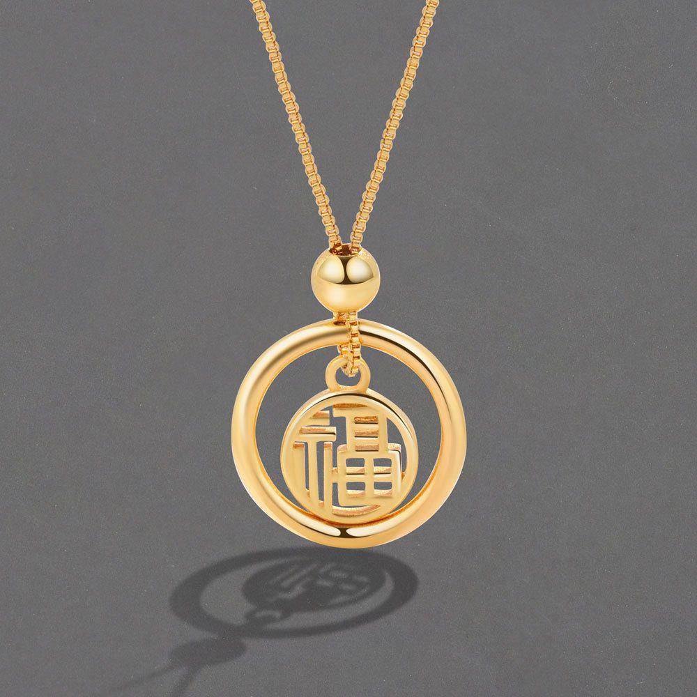 1 Dây Chuyền Nữ Mặt Hình Nhân Vật May Mắn Phong Cách Trung Hoa|Dây Chuyền Đồng Dạng Chuỗi Màu Sắc Thời Trang|Vòng Cổ Choker Thời Trang Cá Tính