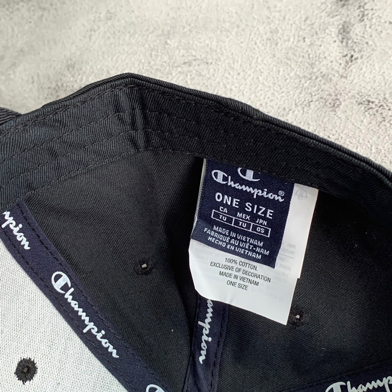Mũ lưỡi trai Champion chính hãng cotton dày dặn