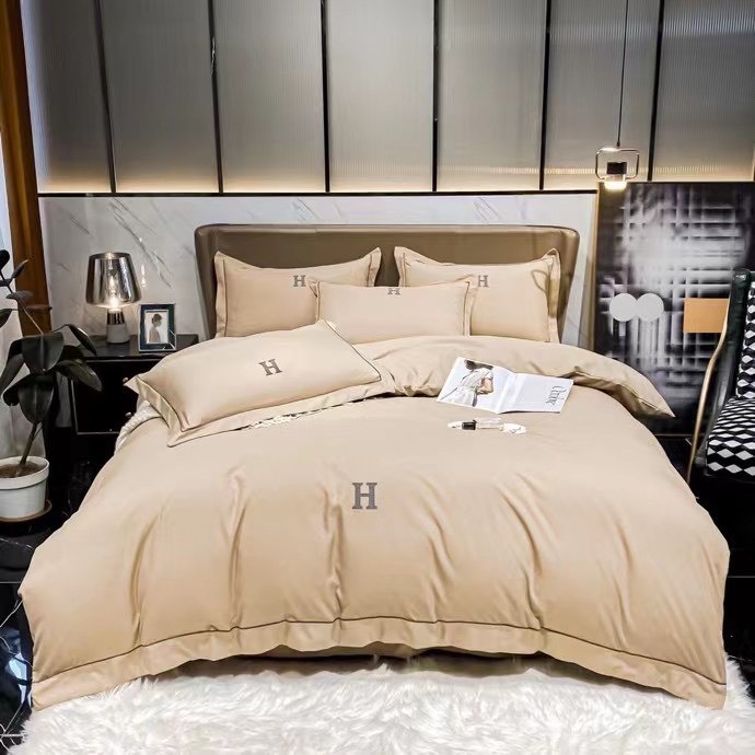 BỘ CHĂN GA GỐI THÊU CHỮ 🅷