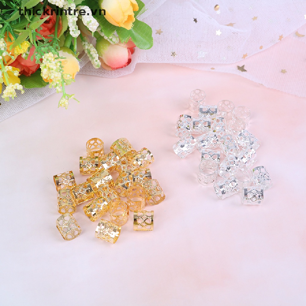 Set 20 Kẹp Tóc Bện Bằng Kim Loại Màu Vàng / Bạc Tùy Chỉnh Tiện Dụng