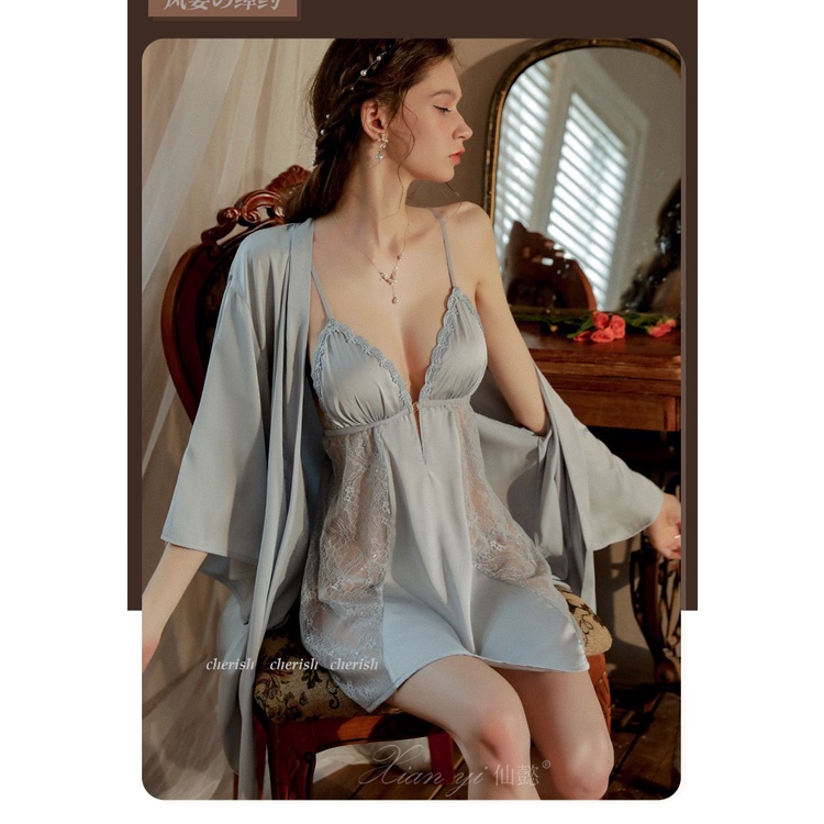 (M.107) Váy ngủ sexy lụa cao cấp Đầm mặc nhà gợi cảm quyến rũ