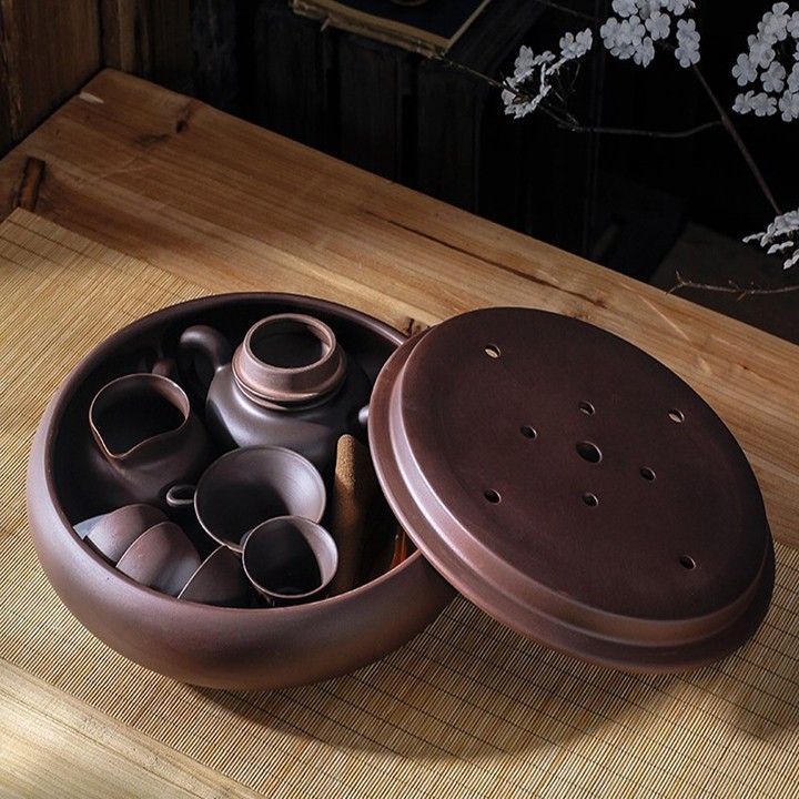 Bộ ấm chén trà đạo - bộ ấm trà tử sa Bát Tràng
