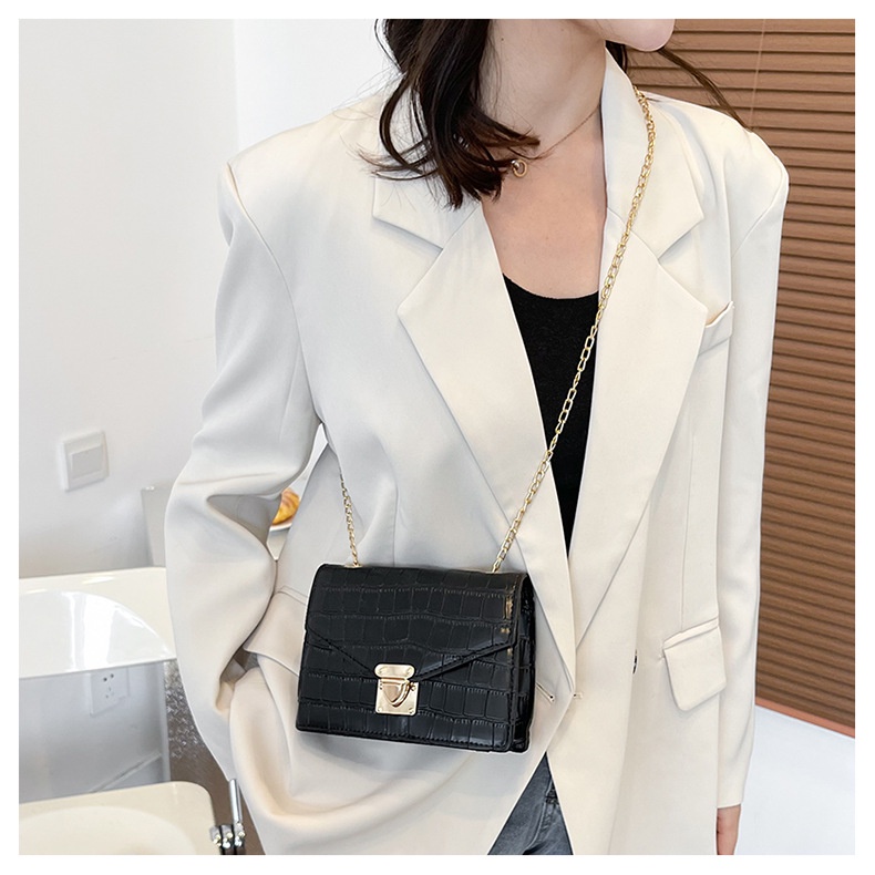 Túi xách JASMIN NOIR họa tiết da cá sấu thời trang cho nữ