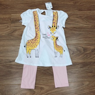 Set 2 bộ hươu bé gái h&m