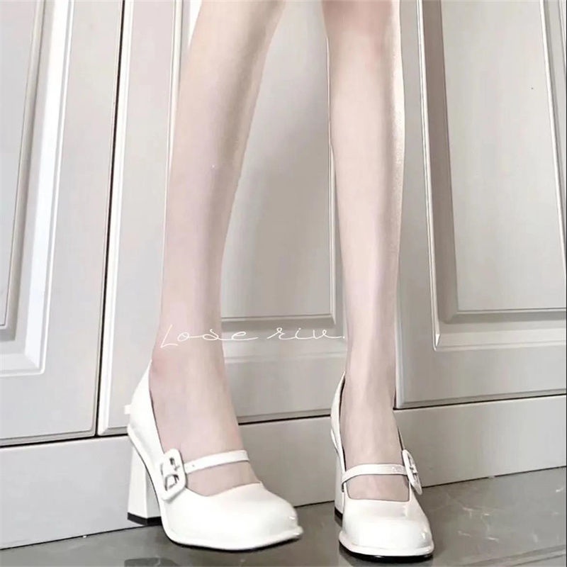 Giày Cao Gót Đế Dày Phong Cách Retro Pháp Cho Nữ