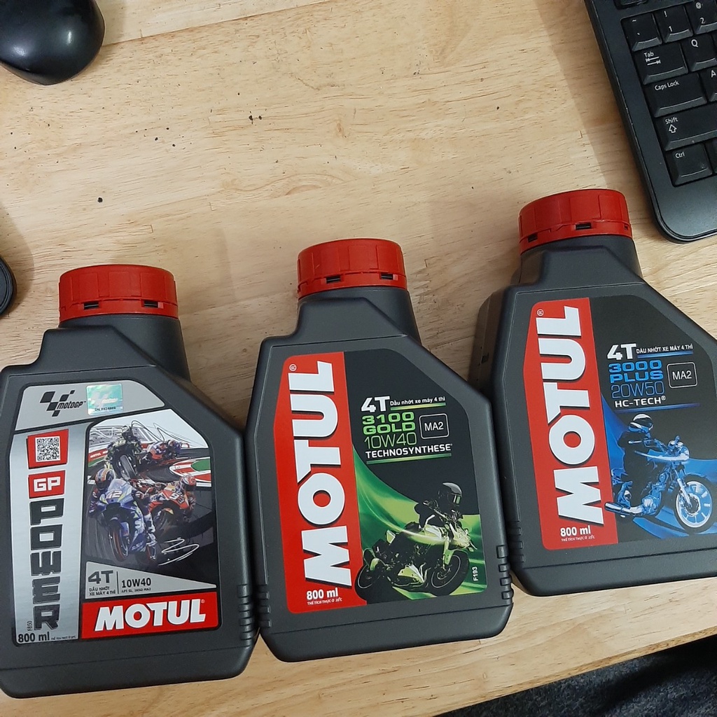 DẦU MOTUL 3100 GOLD 4T-10W40 + GP POWER  4T-10W40 +3000PLUS 4T-20W50