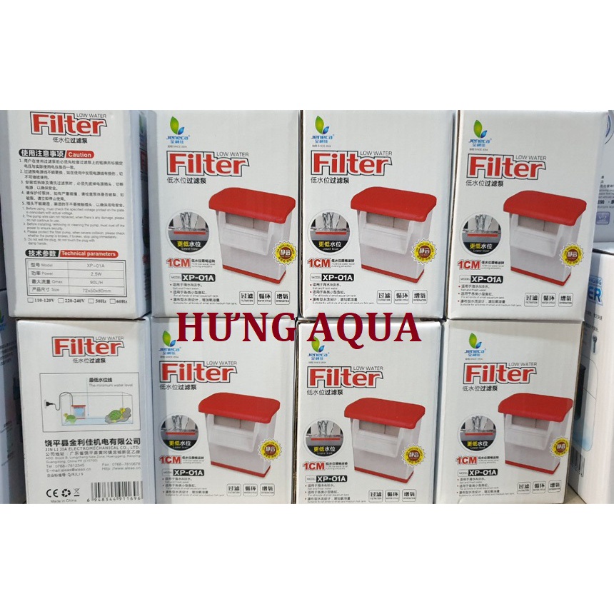 Lọc thác cho bể rùa, lọc nước cho bể cá mini, máy lọc thác cho bể rùa XP-01A 2.5W